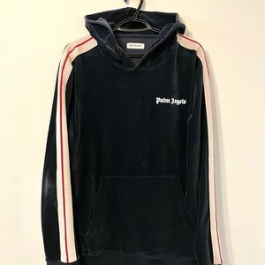Palm Angels velvet hoodie